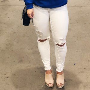 ABERCROMBIE HARPER LOW RISE SUPER SKINNY SZ 6/28